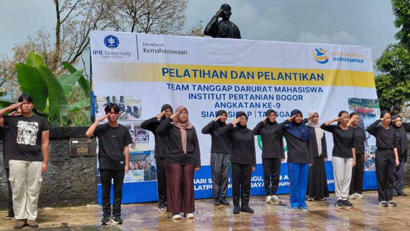 Garda Terdepan Kemanusiaan, 20 Anggota Baru TETADA IPB University Resmi Dilantik di Gunung Bunder