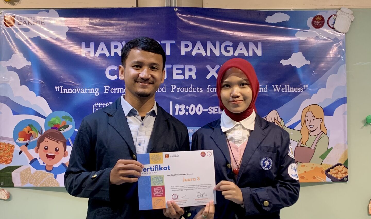 Read more about the article Inovasi Olahan Pangan Fermentasi, Mahasiswa Sekolah Vokasi Raih Juara 3 Nasional di Ajang Harvest Pangan Chapter XII