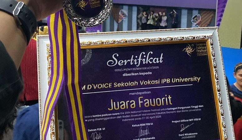 Langkah Awal Gemilang: PSM D’Voice Sekolah Vokasi IPB Amankan Silver Medal dan Juara Favorit di The 20th NFF 2026
