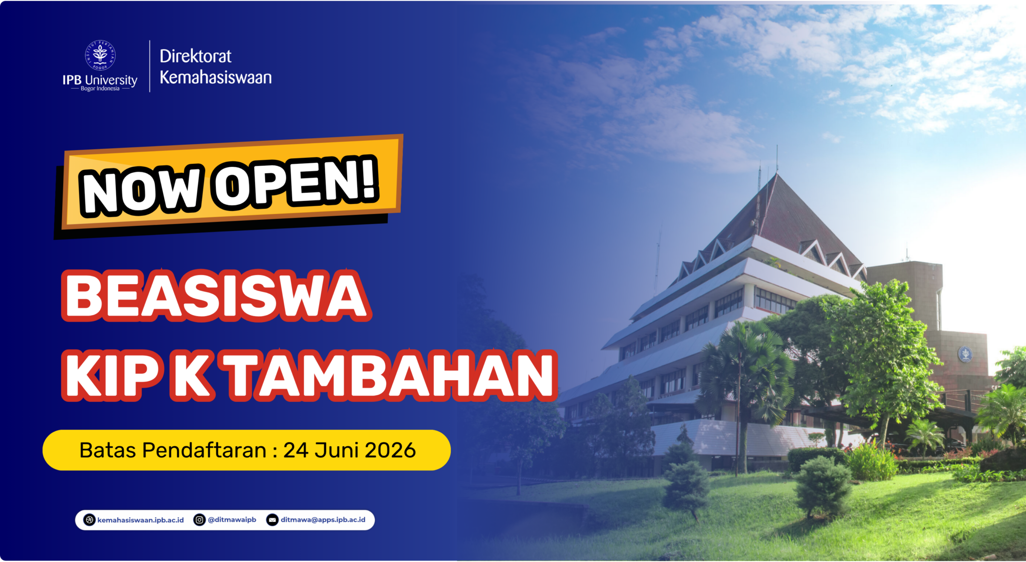 Read more about the article PENDAFTARAN BEASISWA KIP-K TAMBAHAN